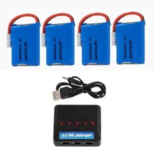 3.7V 200mAh LiPo Battery XH2.54 plug  Charger for Syma X4 X11 X13 RC Quadcopter