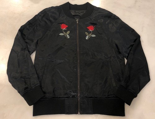 Giacca donna raso Kendall e Kylie PICCOLA rosa ricamata floreale Lost In Love - Foto 2 di 7