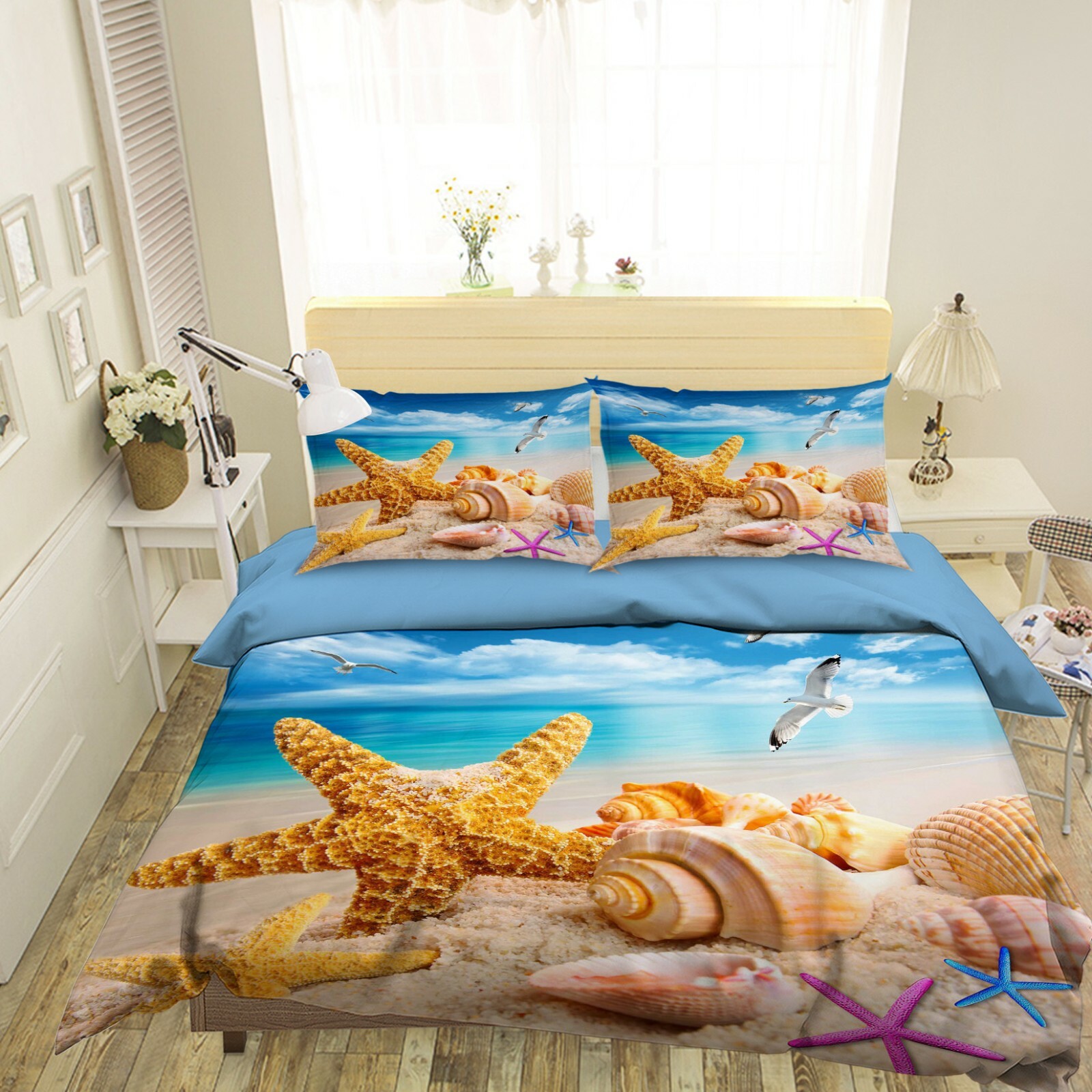 3D Beach Starfish Conch KER2543 Bed Pillowcases Quilt Duvet Cover Double Kay Świetne okazje, wybuchowe zakupy