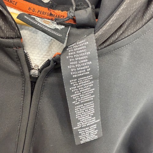 Harley Davidson Performance Herren XXL Hoodie schwarz grau Logo Pullover Motorrad - Bild 10 von 13