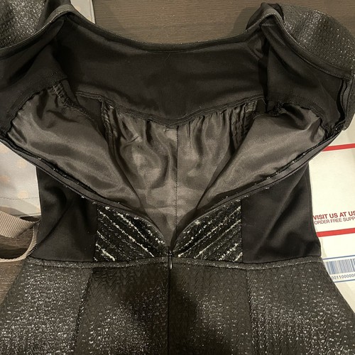 Anthropologie Yoana Baraschi Black Peplum Metallic Wool Blouse Top XS/S - Picture 14 of 14