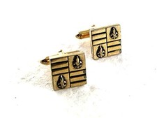 Vintage Goldtone Fleur De Lis Cufflinks By SWANK 8917