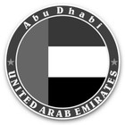 2 x Vinyl Stickers 30cm (bw) - United Arab Emirates Abu Dhabi Flag  #40265