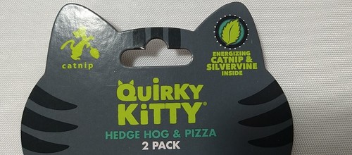 Quirky Kitty Cat Toys - Hedge Hog & Pizza 2 Pack Lot of 3 Cosmic Pet CatNip New - Picture 6 of 6