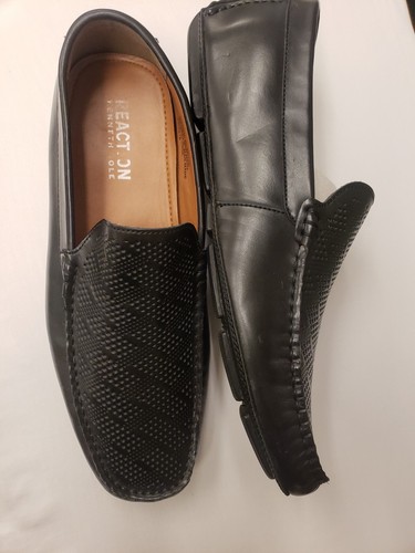 Mocassins homme 10,5/e44 Kenneth Cole cuir perforé sans lacets chaussures à enfiler - Photo 5/12