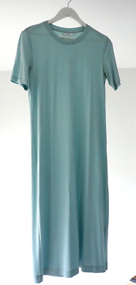 WEEKDAY Beyond t shirt midi dress, pale blue, L UK