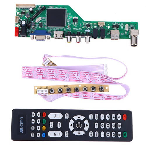 1Set LCD TV Motherboard RR52C.03A Support DVB-T DVB-T2 w/Free Key Remote Con _ou - Afbeelding 6 van 11