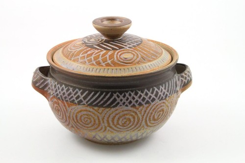 1995 T. Jeffreys Todd Jeffreys Pottery Danville PA  Lidded Bowl Tureen Sgraffito - Picture 1 of 12