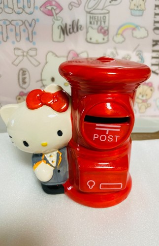 Hello Kitty Piggy Bank Japan Post Office Postbox Retro 1976 Pottery - Picture 5 of 9