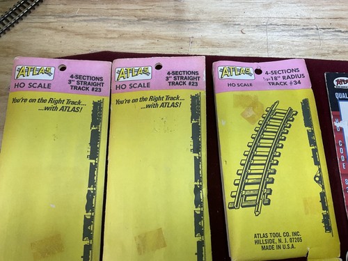 new vintage h o scale atlas track and switches, straight, curved, crossing - Picture 4 of 20