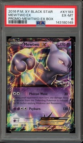 Pokemon Mewtwo EX Bx. Black Star Promo XY183 PSA 6