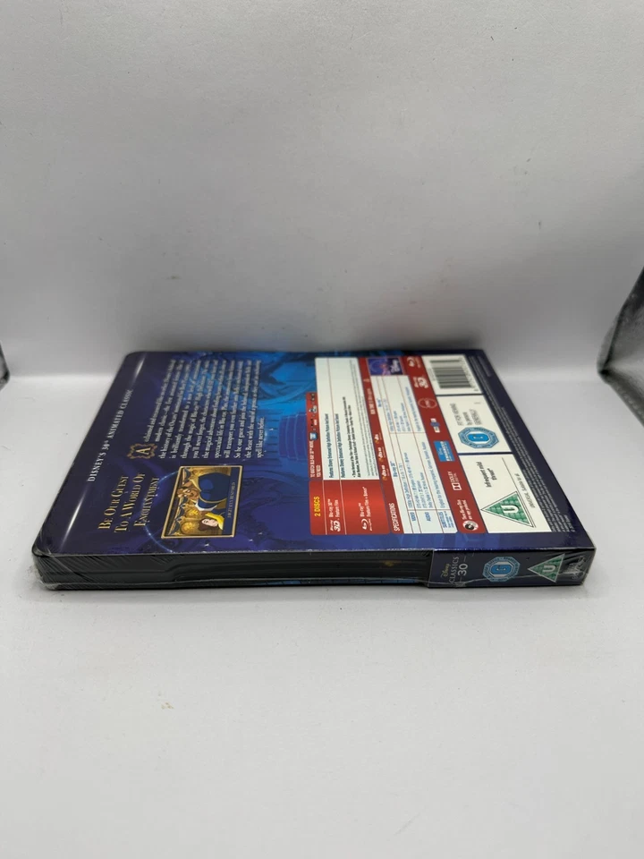 BEAUTY AND THE BEAST (1991) - UK EXCLUSIVE LENTICULAR 3D BLU RAY STEELBOOK - NEW - Image 4 of 4