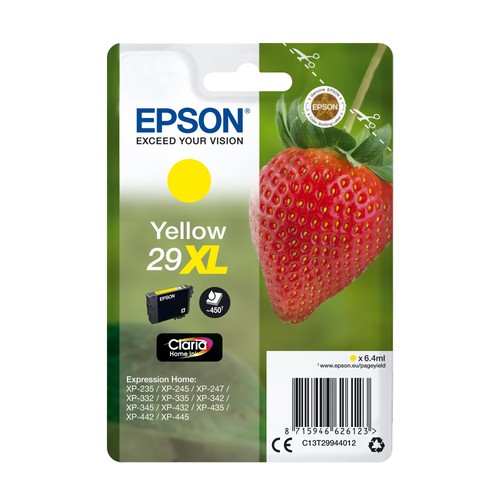 Epson 29XL Yellow Strawberry High Yield Genuine, Claria Home Ink - Photo 2/10