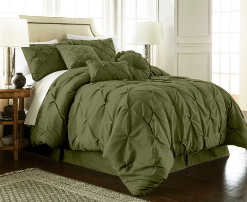 Chezmoi Collection Sydney Pinch Pleat Pintuck Bedding Comforter Set 17 Colors - Picture 26 of 38