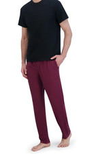 NEW Hanes Men's Tagless Knit Sleep Pant - Sz XL 40-42 - Wine Burgundy