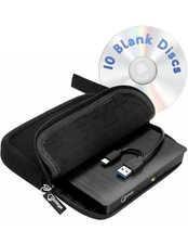 Slim Laptop External CD DVD RW Drive USB 3.0 Writer Burner Player W/ 10 Discs