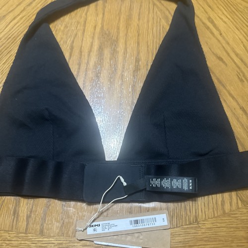 Bralette Halter Skims Algodón Acanalado PL-PLG-6748W Color Hollín Talla M - Imagen 6 de 8