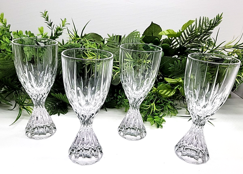 Set of 4 Mikasa Horizon Cut Crystal Goblets – Made in Austria - Picture 3 of 8