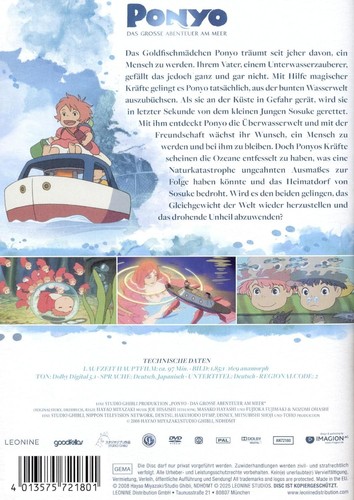 VARIOUS PONYO - DAS GROBE ABENTEUER AM MEER (WHITE EDITION - (GERMAN IMP DVD NEW - Picture 2 of 2