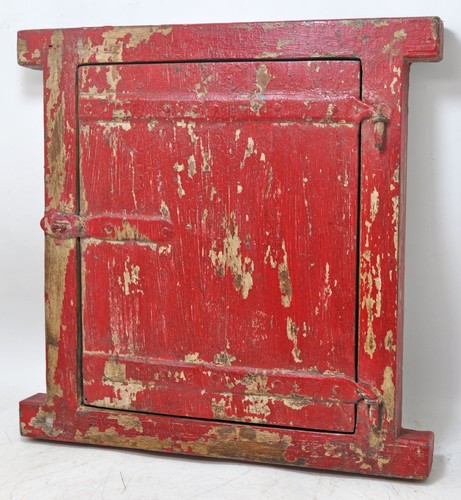 Antique Wooden Wall Décor Small Window Original Old Hand Crafted New Painted - Picture 2 of 6