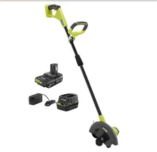 RYOBI ONE+ 18V 9 in. Cordless Battery Edger with 2.0 Ah Battery and Charger