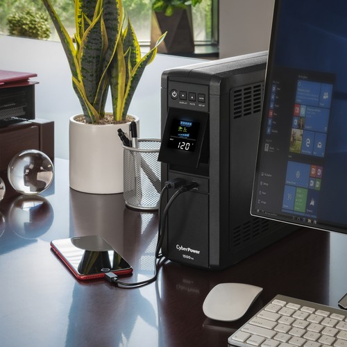 CyberPower GX1500U-R Gaming 1500VA 12 Outlets LCD UPS - Certified Refurbished - Afbeelding 9 van 9