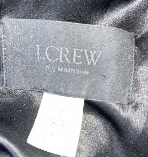 J CREW schwarzes 100% Leder Etui Minikleid Langarm Reißverschlüsse #34873 Gr. 2 - Bild 5 von 5