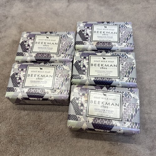5 • Beekman 1802 Goat Milk Soap • Heirloom Violet ☆ 9 Oz. • New