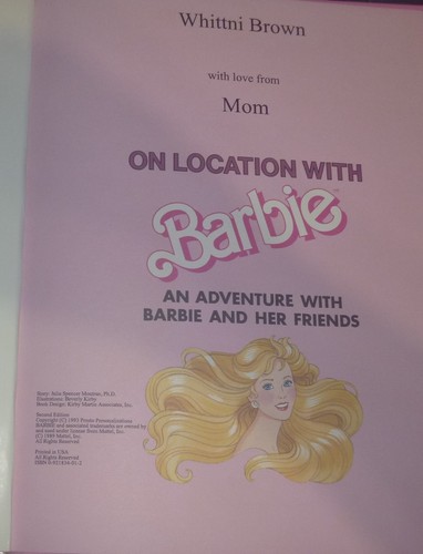 1990 On Location With Barbie Hardcover Book - Foto 3 di 5