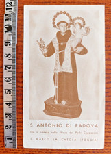 Santino Holy Card S. ANTONIO DI PADOVA Venerato a SAN MARCO LA CATOLA (Foggia)