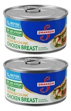 Swanson 35% Less Sodium Premium White Chunk Chicken Breast 2 Pack