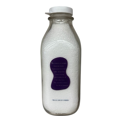 Catwoman Feisty Feline Quart Milk Bottle 1999 DC Comics - Picture 2 of 3