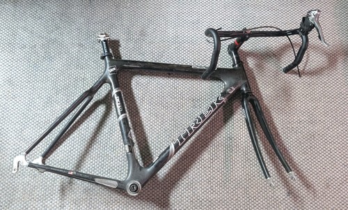Trek 5200 56 cm OCLV telaio in carbonio con forcella e manico nero opaco USA - Foto 9 di 19