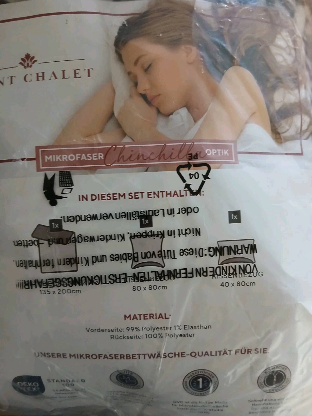 Neue Mont Chalet Bettwäsche 135x200 Leo Getiegert Chinchilla Look Beige Schwarz