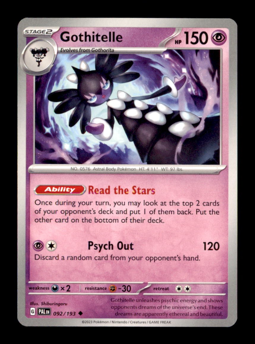Gothitelle Uncommon SV02: Paldea Evolved 092/193 NM