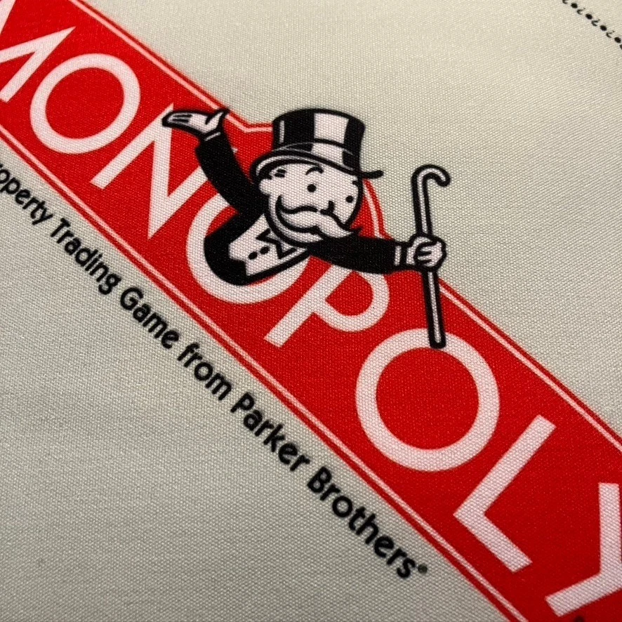 Monopoly Board Game Throw Pillow Couch Bed Decor Parker Brothers Accent Cushion - Image 2 of 4