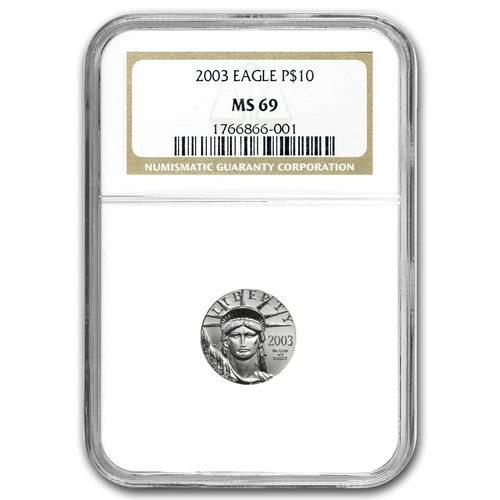 2003 1/10 oz American Platinum Eagle MS-69 NGC