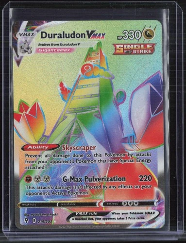 2021 Pokemon SWSH Evolving Skies Secret #219 Duraludon Vmax