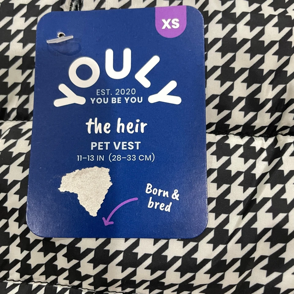 Youly The Heir Pet Dog Vest Puffer Coat size XS (Xtra Small) 11-13 Inch Length - Image 2 of 4