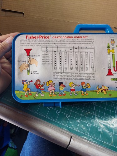 Set corno combinato pazzo Fisher Price vintage (1984) #604 completo - Foto 10 di 11