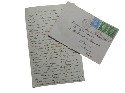 Curiosité. Cahier de 28 autographes signés + lettre timbrée. 1898/1952 - Imagen 8 de 8