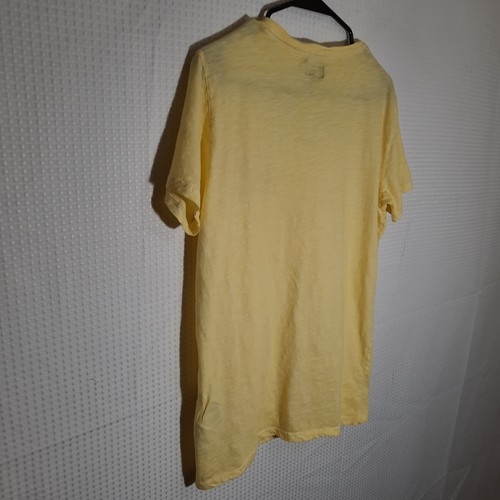 Armani Jeans L Yellow T-Shirt Men’s Slim Fit V-Neck Logo Tee 100% Cotton - Picture 6 of 6