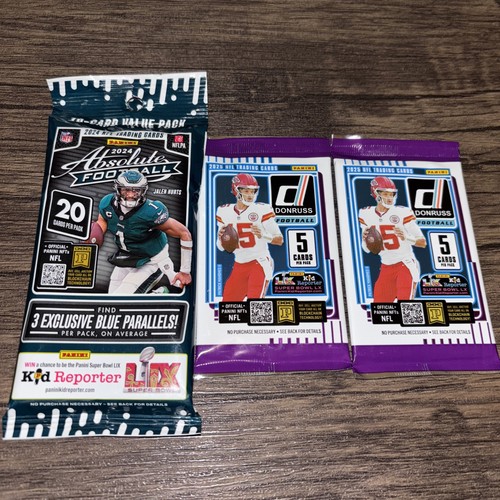 2024 Panini Absolute - 20 Card Hanger Pack & (2) 2025 Donruss Football - 5 Card Packs - Bild 3 von 4
