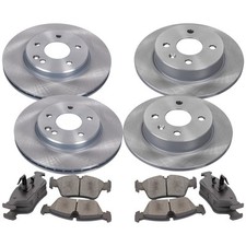 BREMBO Bremsscheiben belüftet voll vorne+hinten+Bremsbeläge für Mercedes Saloon