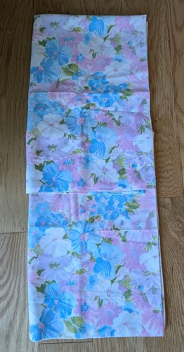 Vtg Cannon Monticello Floral Pillowcase Purple Blue Green Standard Size Lot Of 2 - Picture 2 of 7
