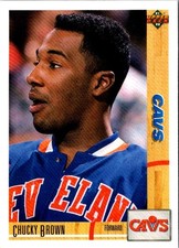 1991 Upper Deck Chucky Brown #393 Cleveland Cavaliers Basketball Card