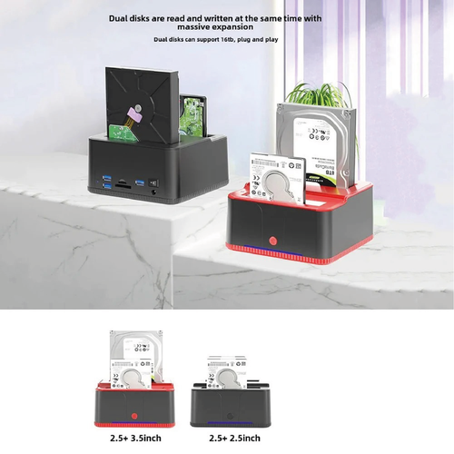 Clonage HDD sans PC : Dock Double Baie Universel, USB 3.0, 16 To, Veille - Picture 31 of 33