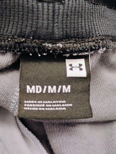 Mens Under Armour Project Rock Shorts Mens M 330914 Gray Graphic Logo Drawstring - Picture 6 of 7