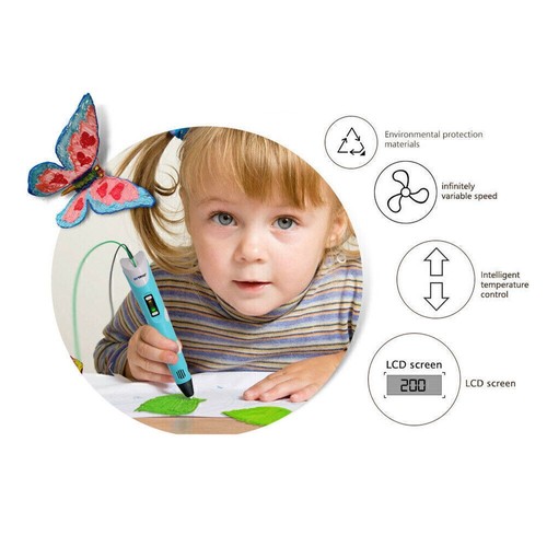 3D Druckstift Kinder DIY 3D Stifte Set 12Farben 36m PLA Filament Printing Pen DE - Bild 8 von 10