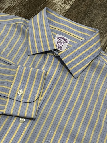 Brooks Brothers Hemd Herren 15,5-35 Classic Stripe Bügelfrei Supima Baumwolle
